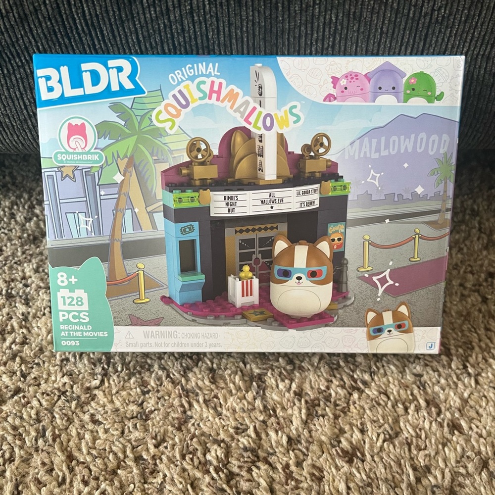 BLDR Squishmallows - Squishbrik - Reginald At The Movies - Building Set -0093